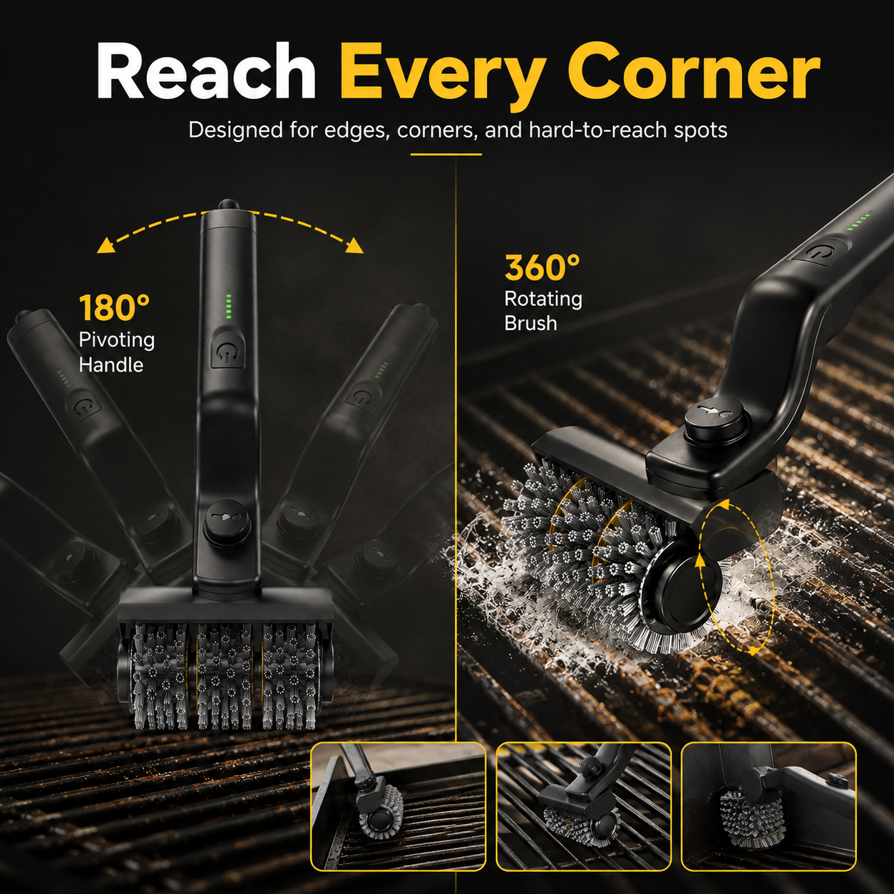🔥 Cordless Power Grill Cleaner | Fast, Effortless BBQ Cleanup