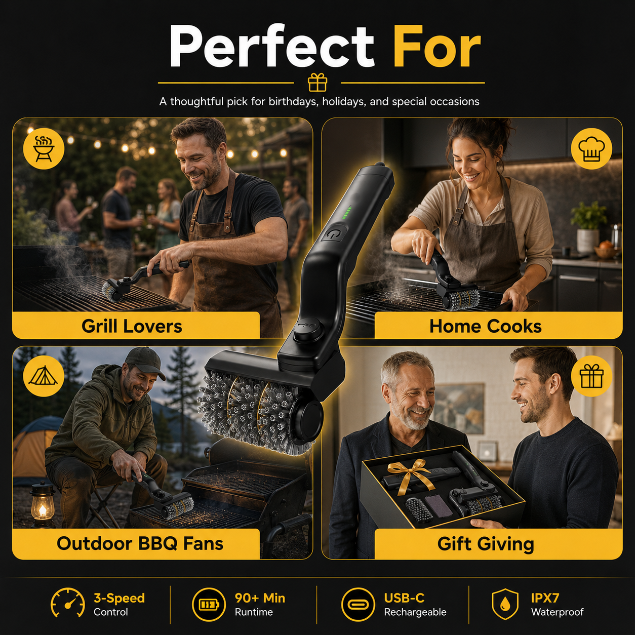 🔥 Cordless Power Grill Cleaner | Fast, Effortless BBQ Cleanup