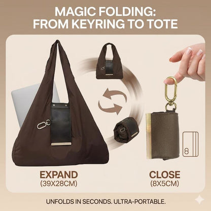 💥2026 HOT SALE💥Foldable Keychain Bag – Reusable Expandable Shopping Bag with Key Ring