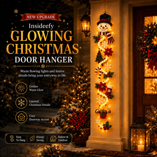 ⏳ Last Day 49% OFF – 🎄smileady™ Glowing Christmas Door Hanger