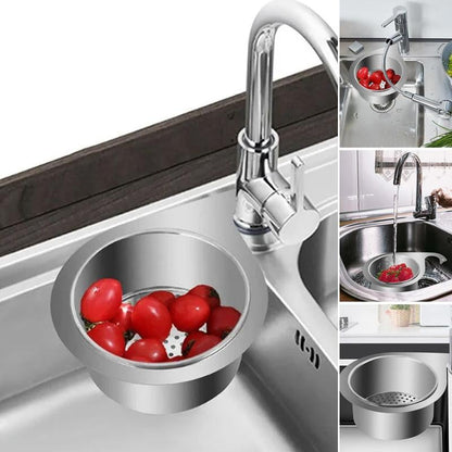 Stainless Steel Swan Sink Strainer Basket, 2026 New Multifunctional Kitchen Sink Drain Strainer Faucet Hanging Filter Basket, Corner Sink Strainer Basket for Kitchen Fruit Vegetable