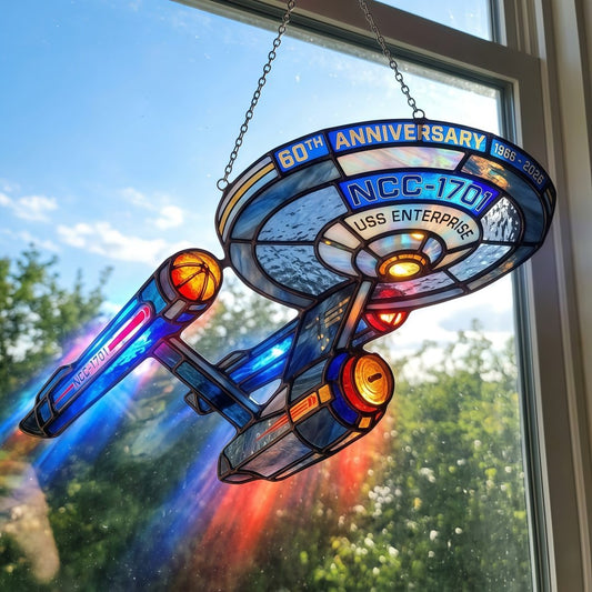 🔥Last Day 49% OFF🌠USS Enterprise (NCC-1701) 60th Anniversary Suncatcher