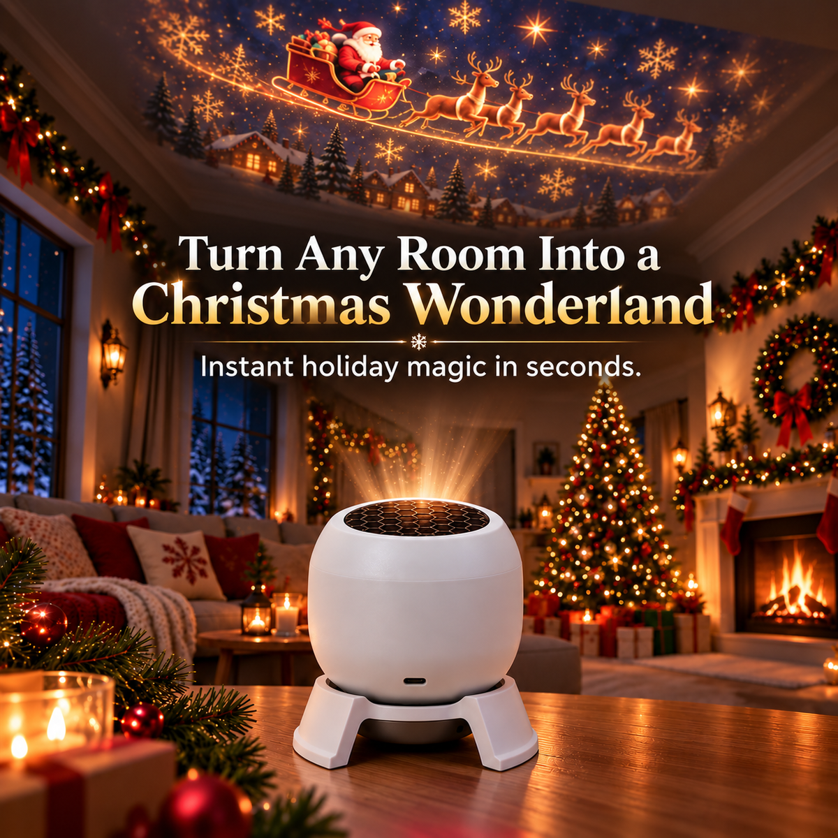 Christmas projection night light