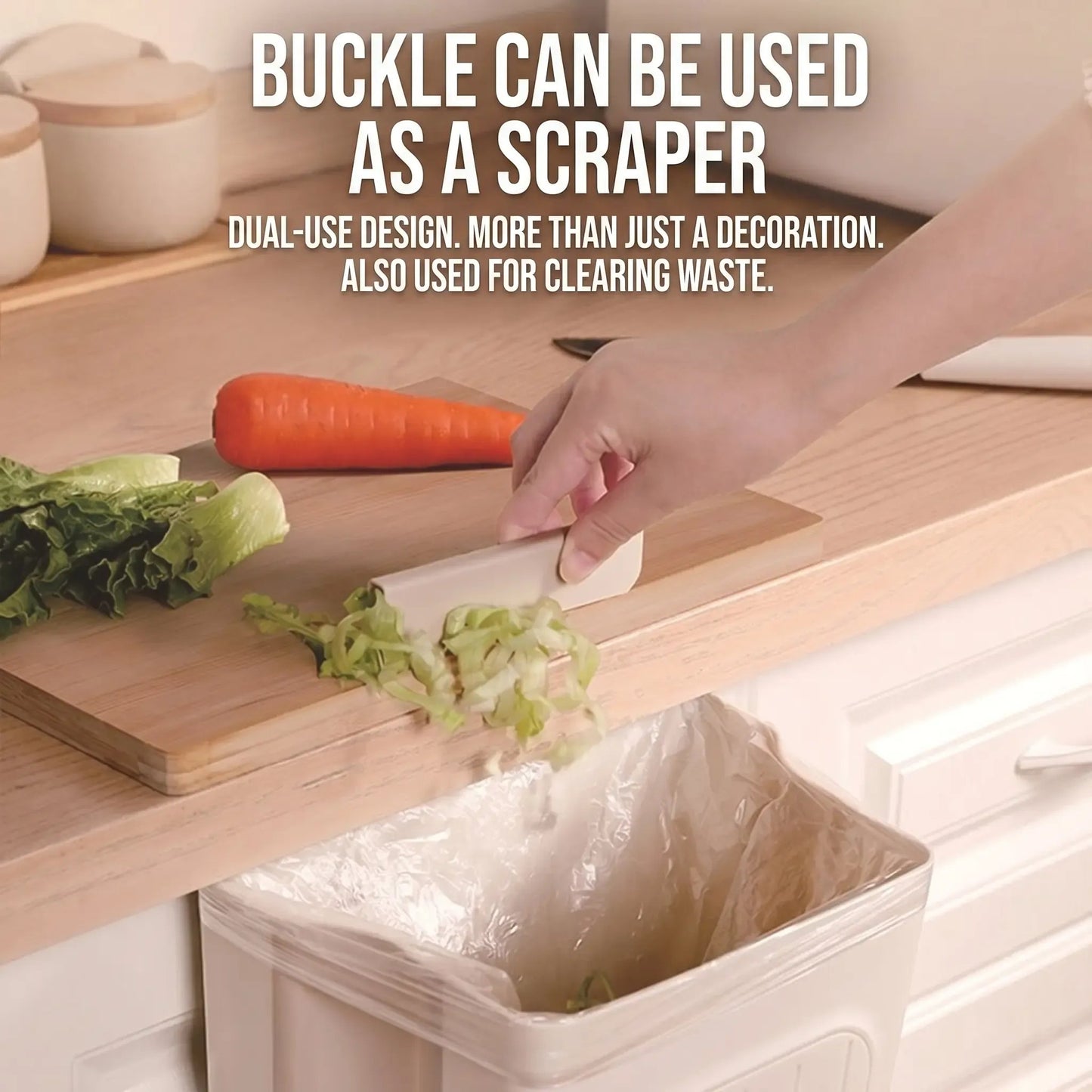 🥗Kitchen Essentials 🔪Foldable Hanging Trash Can Grey 1.6 Gallon