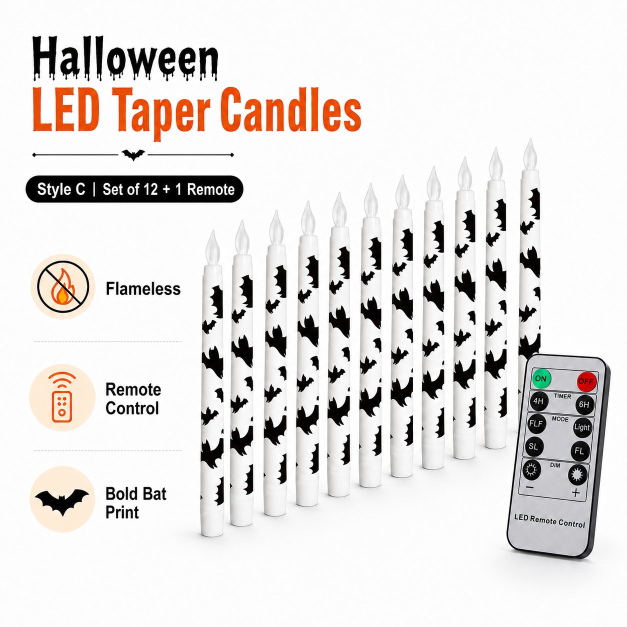 🦇 Spooky Bat Candles That Glow Like Real Flames — Without the Fire 🕯️✨