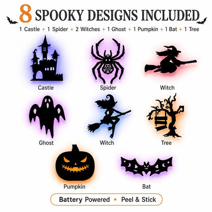 🔥Last Day Promotion 60% OFF|🎃 Halloween LED Silhouette Wall Light Stickers