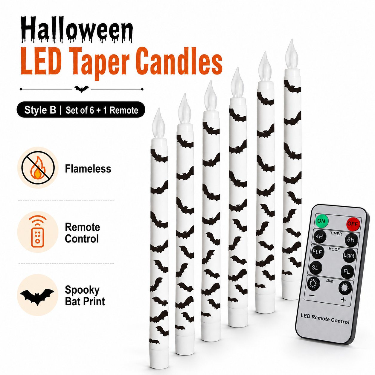 🦇 Spooky Bat Candles That Glow Like Real Flames — Without the Fire 🕯️✨