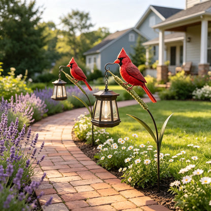 🐦 Cardinal Solar Light—A Beautiful Garden Light That Feels Full of Life