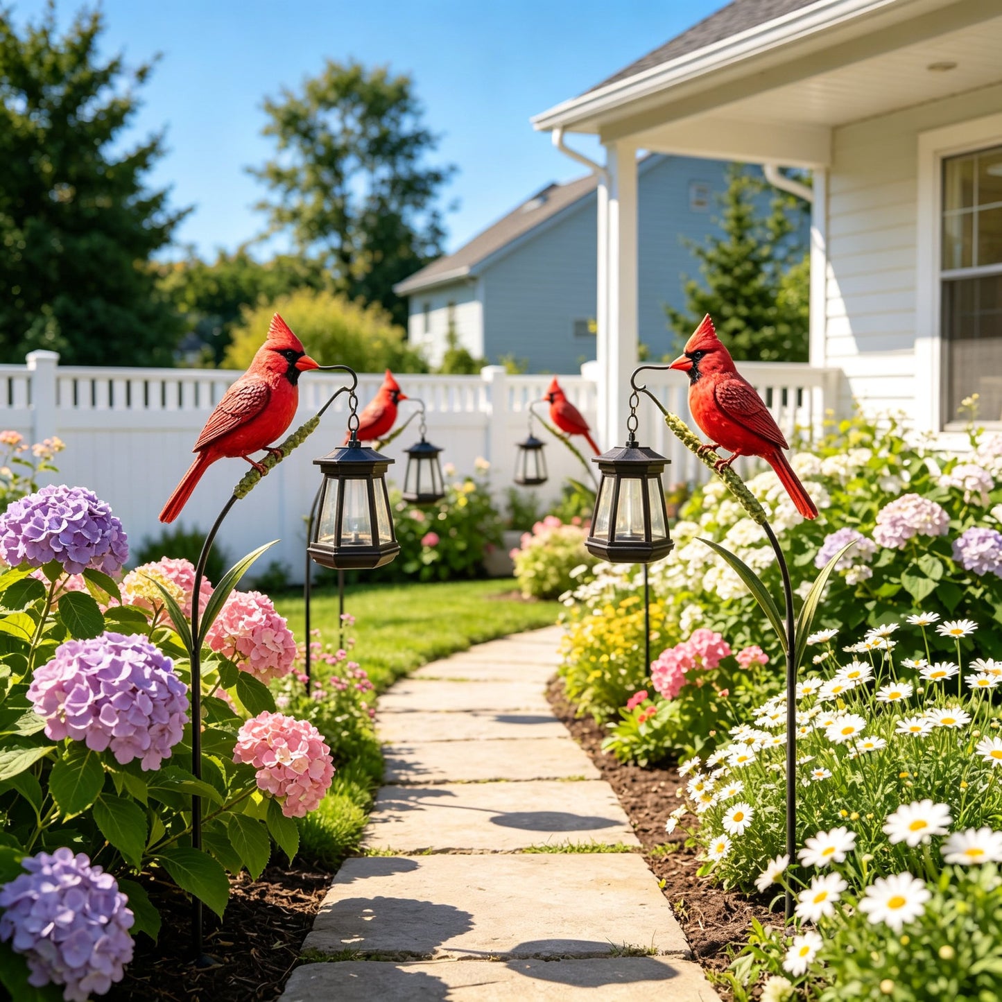🐦 Cardinal Solar Light—A Beautiful Garden Light That Feels Full of Life
