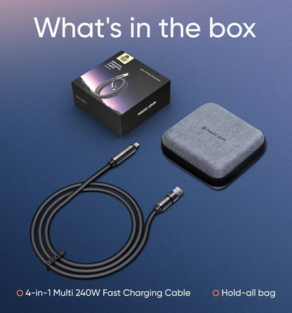 240W 4-in-1 USB Fast Charging Cable