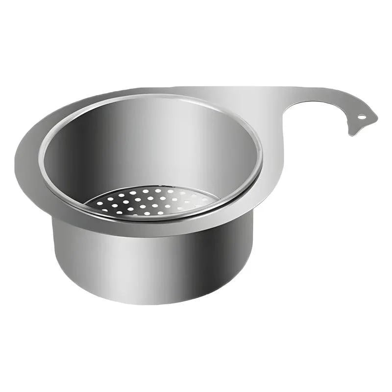 Stainless Steel Swan Sink Strainer Basket, 2026 New Multifunctional Kitchen Sink Drain Strainer Faucet Hanging Filter Basket, Corner Sink Strainer Basket for Kitchen Fruit Vegetable