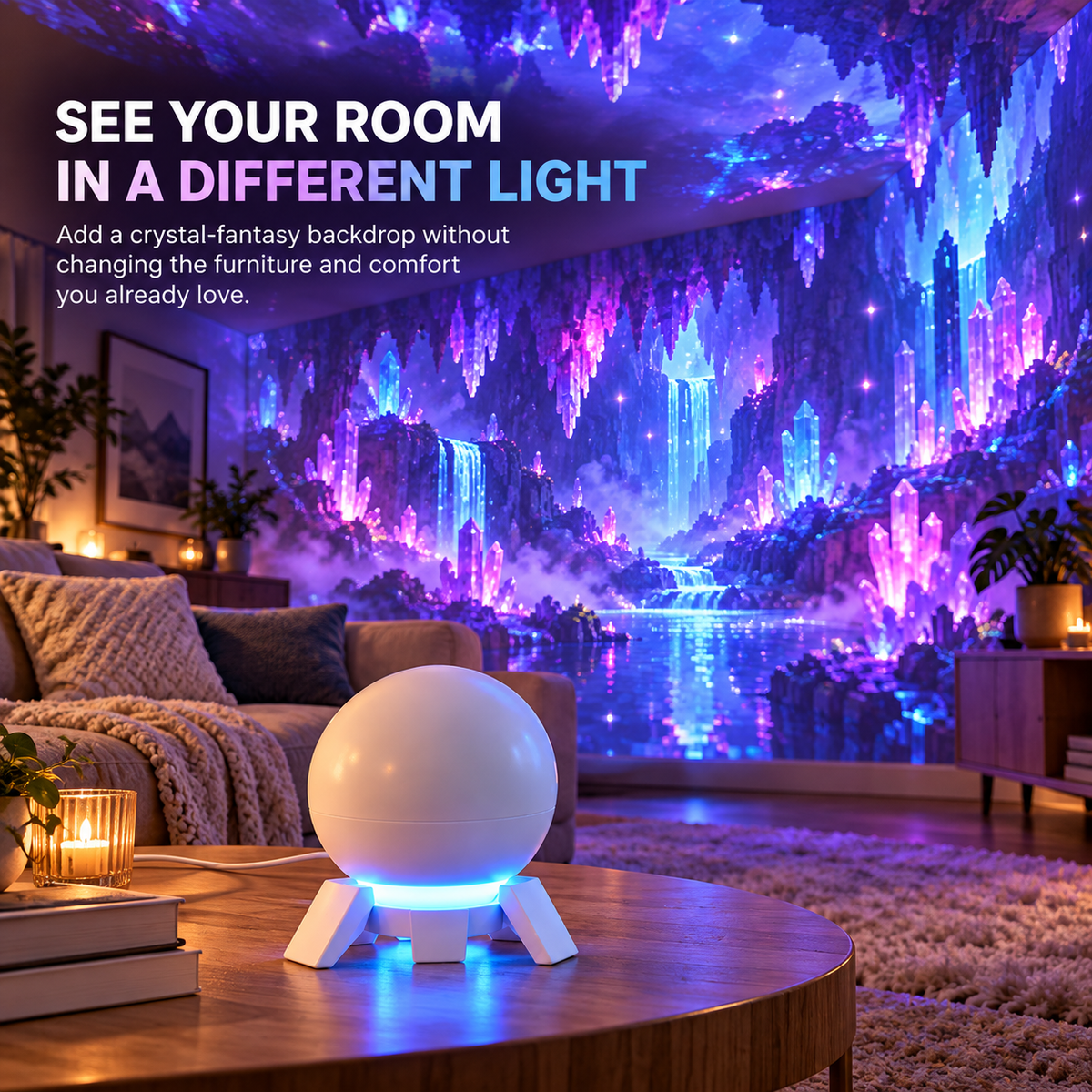 🔥LAST DAY 49% OFF🌆Pixel Fantasy Scene Projector – Ambient Decor for Gaming Rooms