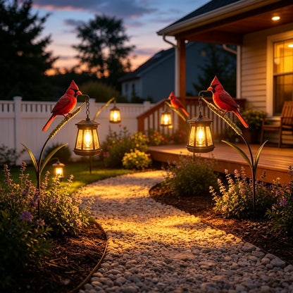 🐦 Cardinal Solar Light—A Beautiful Garden Light That Feels Full of Life
