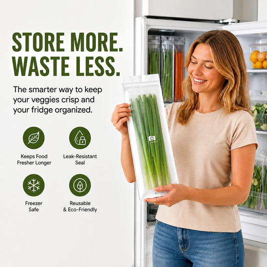 🔥Reusable Long Food Storage Bags Keep Food Fresh Longer. Organize Your Kitchen Smarter.
