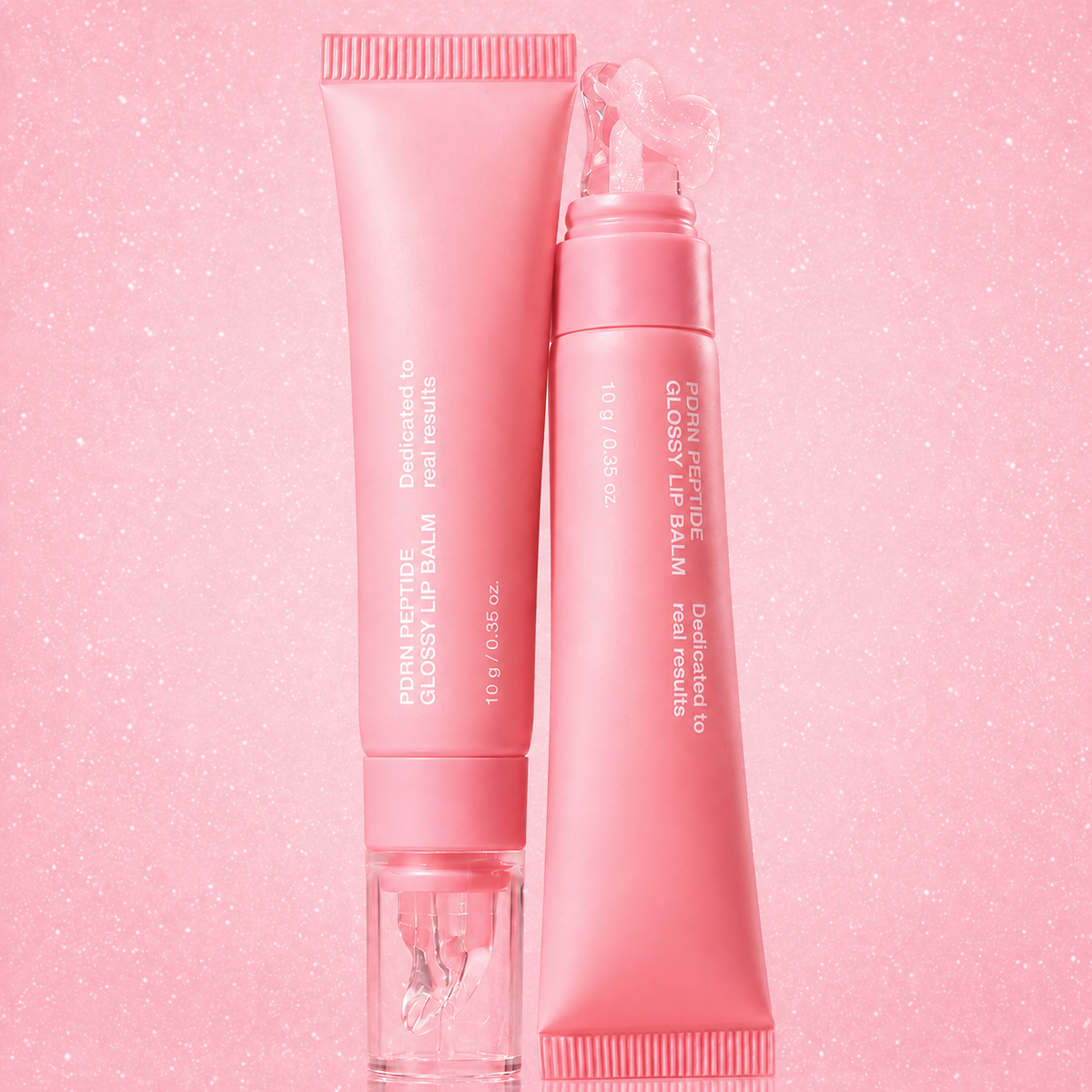 Trovehand Peptide Glossy Lip Balm in sheer pink packaging