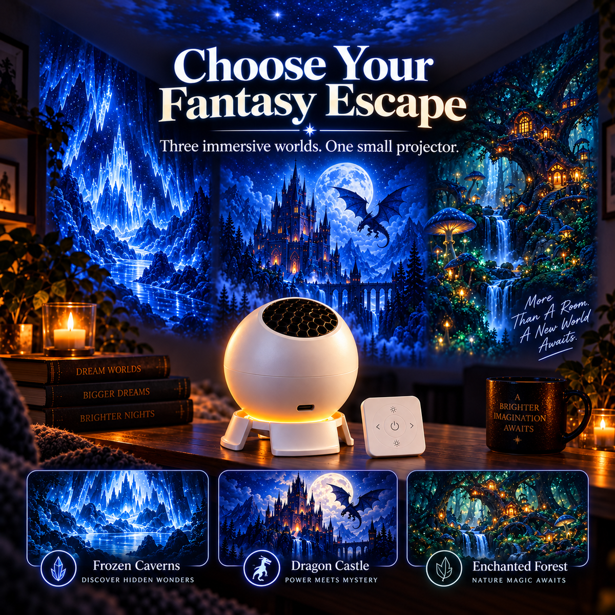Dragon fantasy room projector worlds