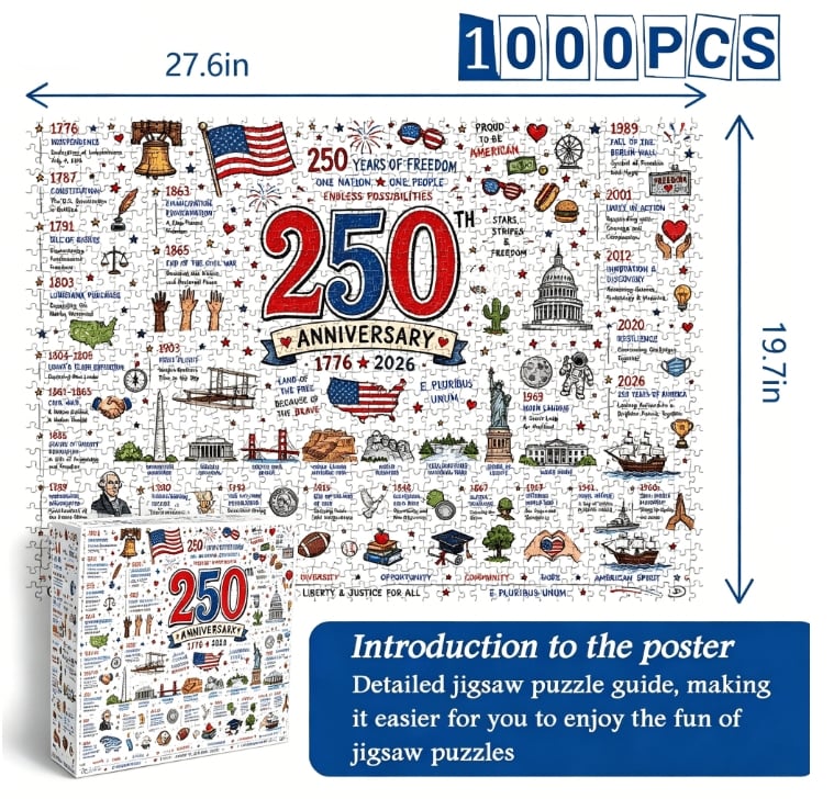 🧩 Patriotic America Jigsaw Puzzle 1000 Pieces