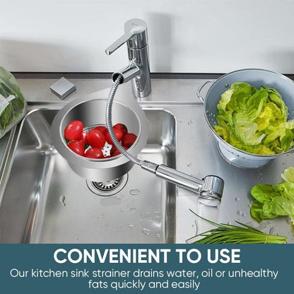 Stainless Steel Swan Sink Strainer Basket, 2026 New Multifunctional Kitchen Sink Drain Strainer Faucet Hanging Filter Basket, Corner Sink Strainer Basket for Kitchen Fruit Vegetable
