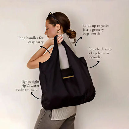 💥2026 HOT SALE💥Foldable Keychain Bag – Reusable Expandable Shopping Bag with Key Ring