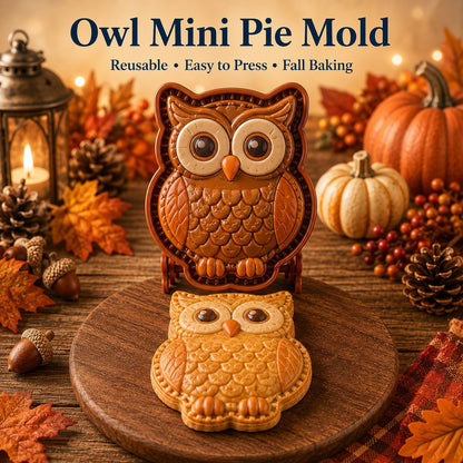 🍂 8-Design Fall Mini Pie Mold Collection | Reusable Embossed Molds for Shaping Detailed Owl, Fox, Turkey, Pumpkin, Acorn & More 🥧✨