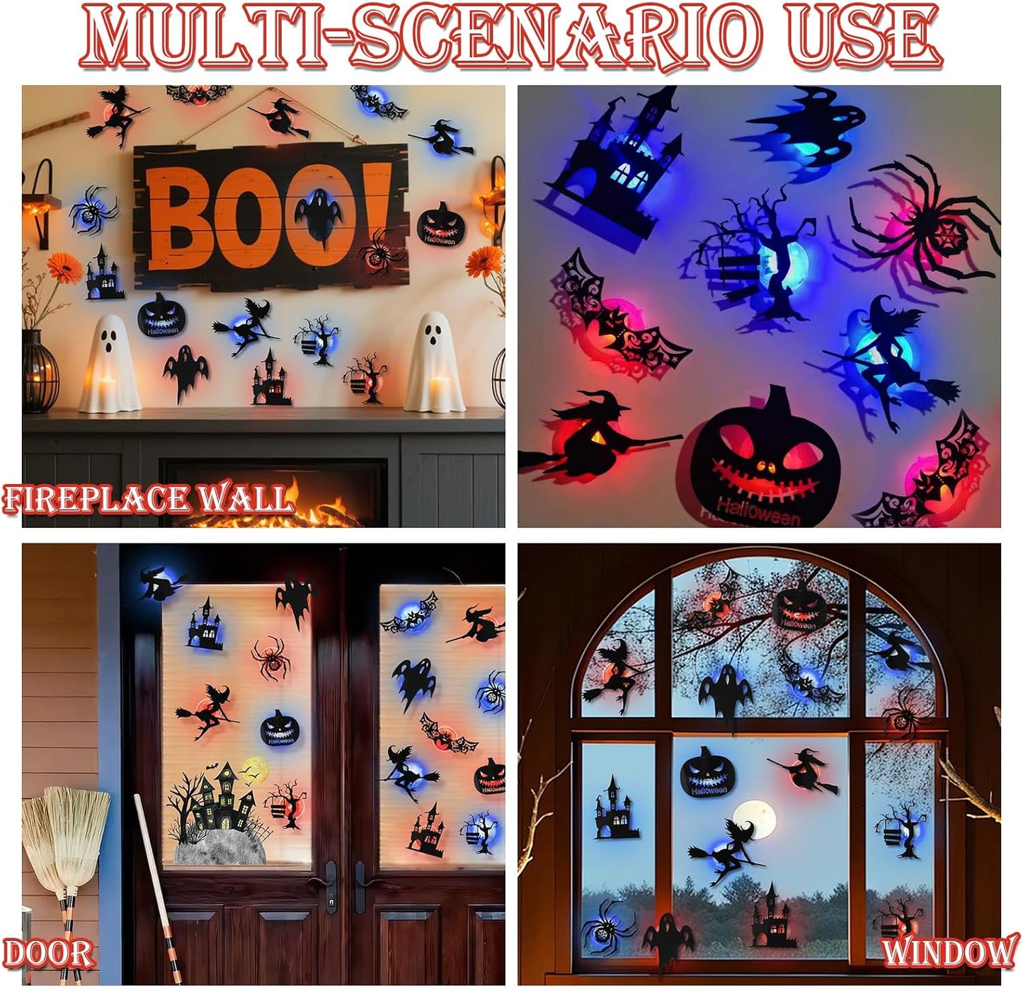🔥Last Day Promotion 60% OFF|🎃 Halloween LED Silhouette Wall Light Stickers