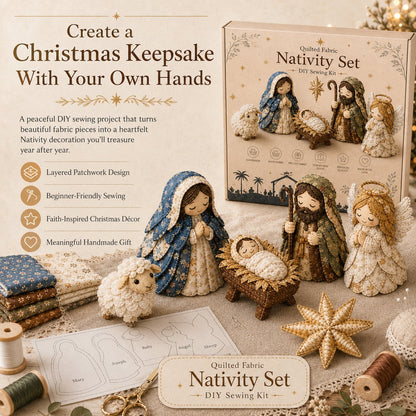 ✨ DIY Patchwork Nativity Scene Sewing Kit