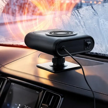🚗12V Portable Car Heater, 360° Rotatable Car Windshield Defroster Demister, Fast Heating Auto Window Defogger with Cigarette Lighter Plug, Adjustable Angle Heater Fan for Car Truck SUV RV Winter Use