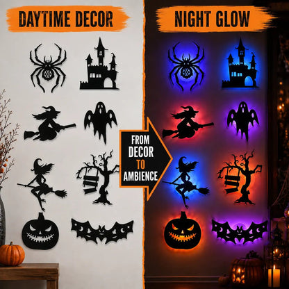 🔥Last Day Promotion 60% OFF|🎃 Halloween LED Silhouette Wall Light Stickers