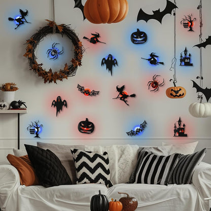 🔥Last Day Promotion 60% OFF|🎃 Halloween LED Silhouette Wall Light Stickers