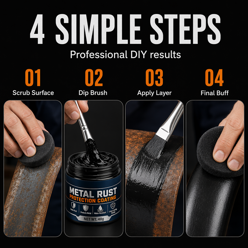 🥳2026 HOT SALE🥳💞50K+ SOLD!🔧🏠 60% OFF!  Metal Rust Protection Black Repair Paste – Restores rusty gates, railings & tools. Forms protective coating – no need to replace! 🛡️✨