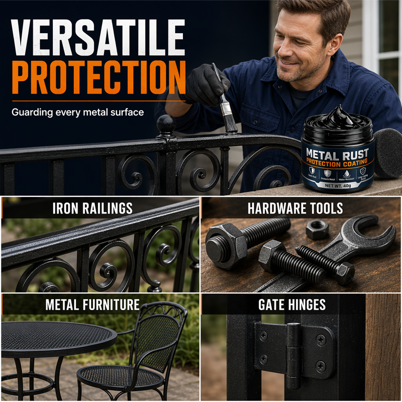 🥳2026 HOT SALE🥳💞50K+ SOLD!🔧🏠 60% OFF!  Metal Rust Protection Black Repair Paste – Restores rusty gates, railings & tools. Forms protective coating – no need to replace! 🛡️✨
